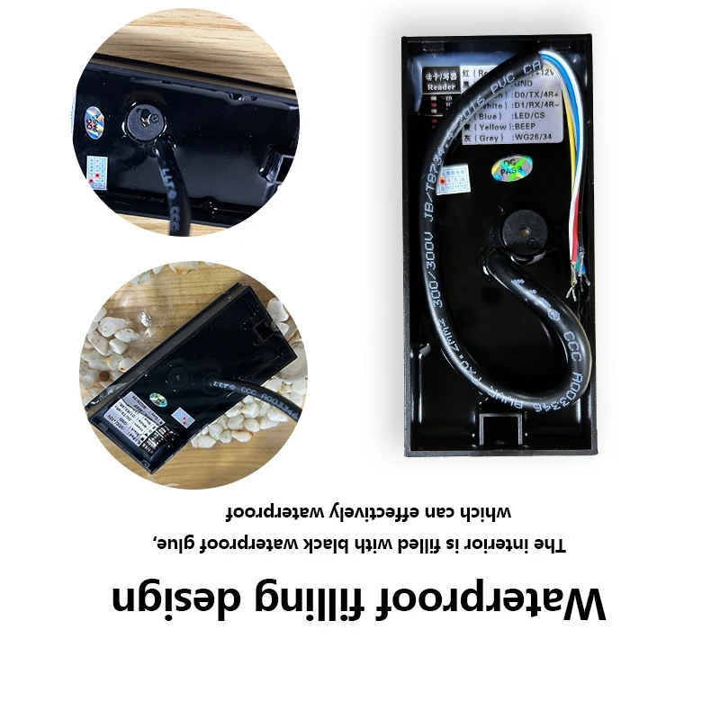 13.56MHz IC Wiegand 26 34 RFID Card Reader Contactless Smart  IP68 Waterproof 125KHz EM ID Access Control Card Reader