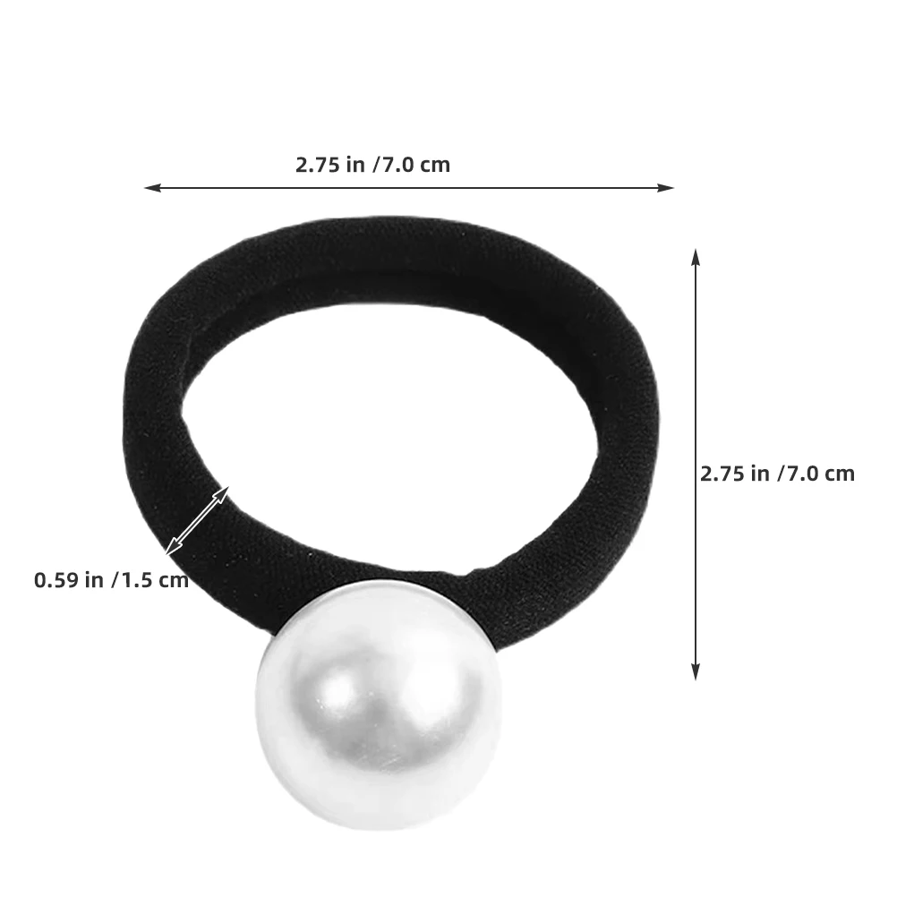 6 szt. Gumek do włosów z perłami, elastyczne sznurki dla kobiet, do włosów cienkich, grubych i kręconych, bezszwowe gumki do kucyków, akcesoria do włosów warkoczy.