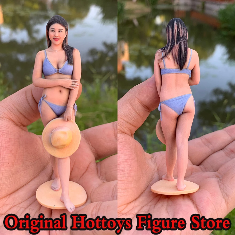 

In Stock 1/16 Scale Female Soldier Vacation Style Beauty Mini Sculpture Full Set About 10cm Action Figure Model Doll Collection