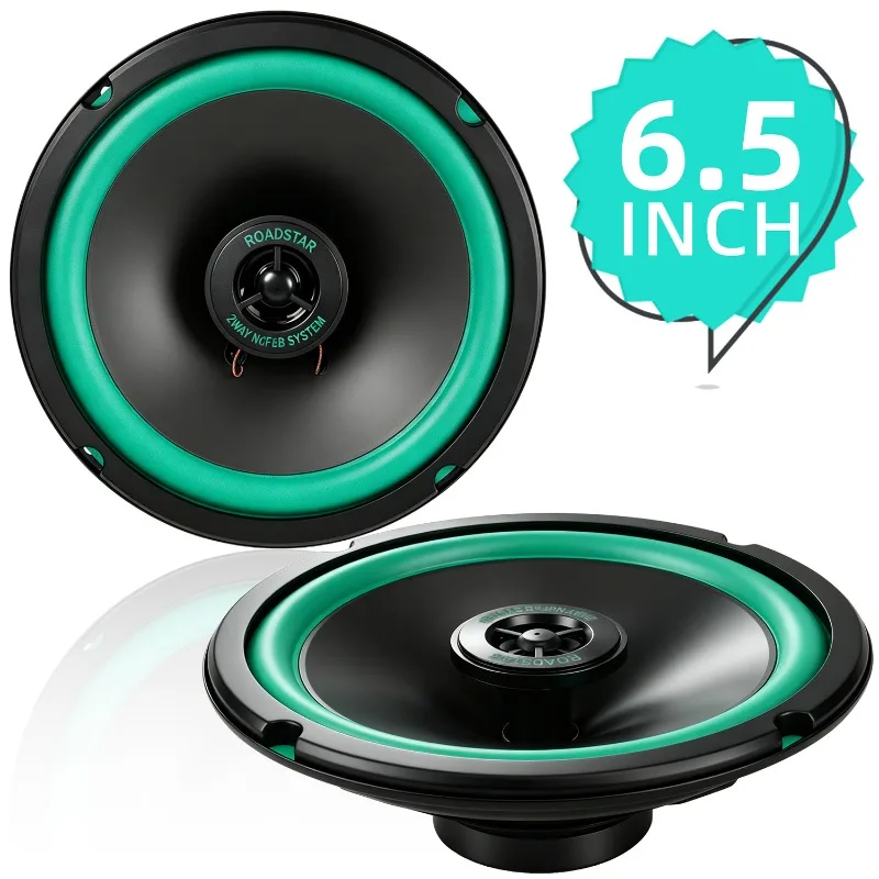 1 Pcs 6.5 Inch Hifi Audio 2-Way Coaxial Speakers160W 4Ohm With Mid-Tweeter And Enhanced Bass Full Range Frequency Stereo Speaker