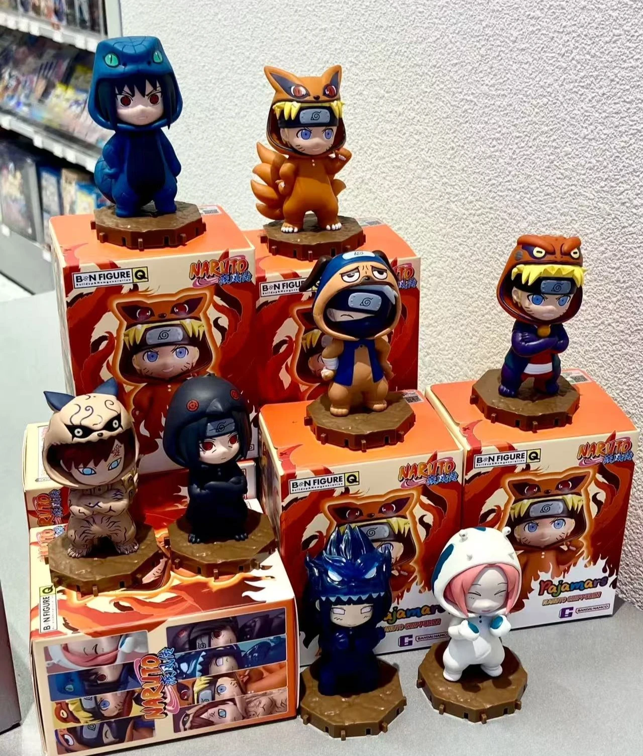 

MINISO genuine BNFIGUEREQ Pajamars series Naruto Shippuden doll costume cos Digimon blind box birthday gift