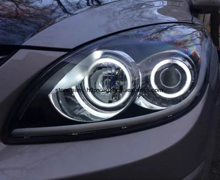 Ultra Bright Day Light DRL CCFL Angel Eyes Demon Eyes Kit Warm White Halo Ring for Hyundai I30 2008 2009 2010 2011