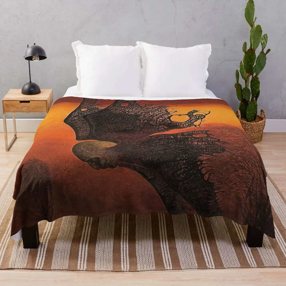 

Untitled (Ghost), by Zdzisaw Beksiski Throw Blanket Luxurious Soft Blanket Holiday Gift for Family
