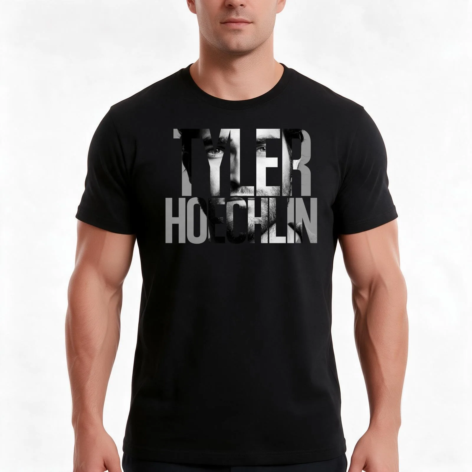 Tyler Hoechlin T-Shirt, Summer Casual Cotton Tee, Oversized Streetwear Tops, Vintage Graphic Print, Loose Fit Short Sleeve