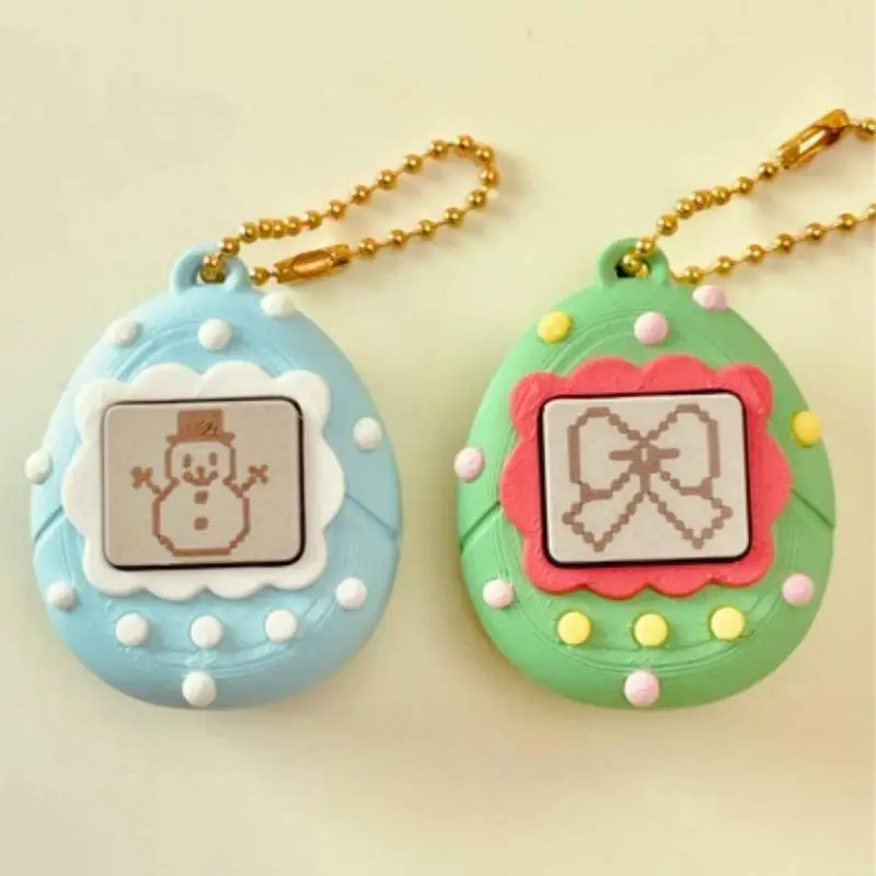 Fidget Keychain Nostalgic Clicker 3D Printed Safe Eco-Friendly PLA Bag Charm Funny Small Gift for Classmates Colleagues