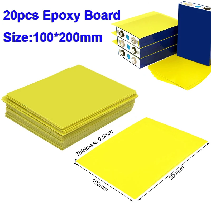 20 pcs 100x200mm Epoxy Board 3240 Insulation Circuit Insulation Board Fiberglass Insulation Sheet High Temperature Resistant