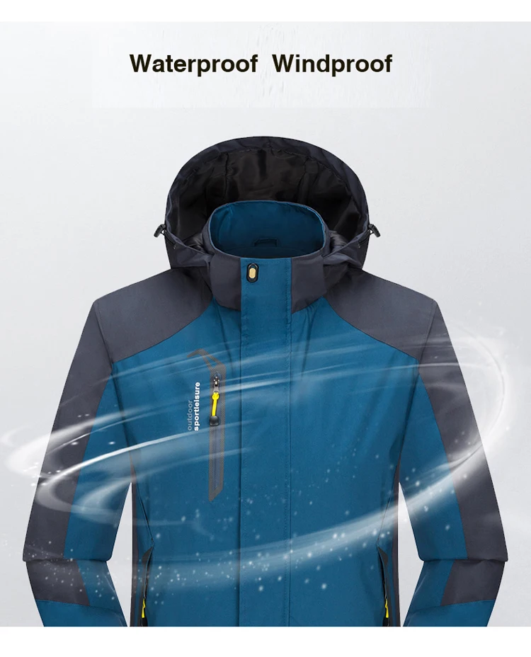 Männer Herbst Jacke Camping Wandern Trekking Windjacke Wasserdicht Mit Kapuze Frühling Outdoor Sport Reisen Klettern Mäntel – Detail 4