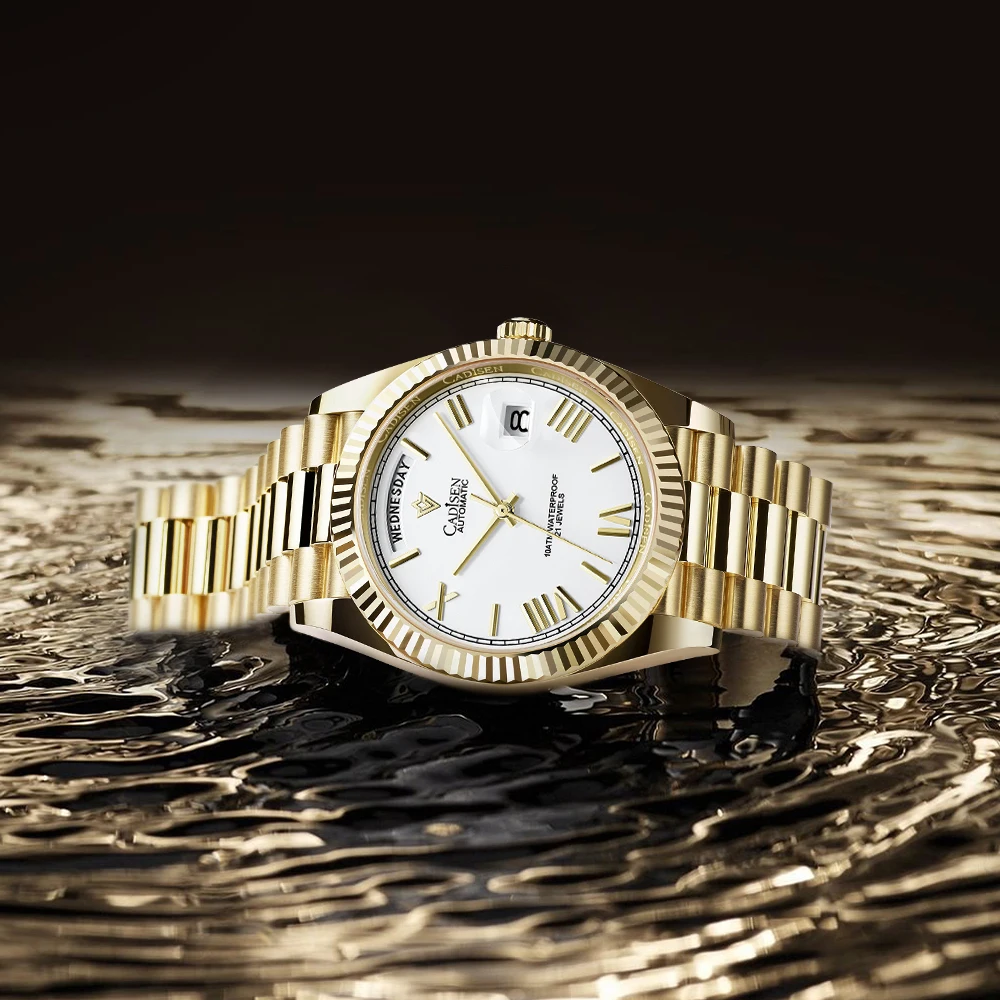 MIYOTA Automatic Movement Watch For Men Sapphire Crystal Day Date Mechanical Watches Business 316L Steel 10ATM Diver Clock Man