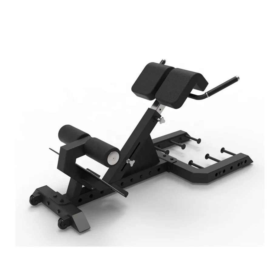 2026 Gym Commercial Use 45 Degree Adjustable Abdominal Muscular Trainer Hyper Back Extension Exercise Bench Roman Chair