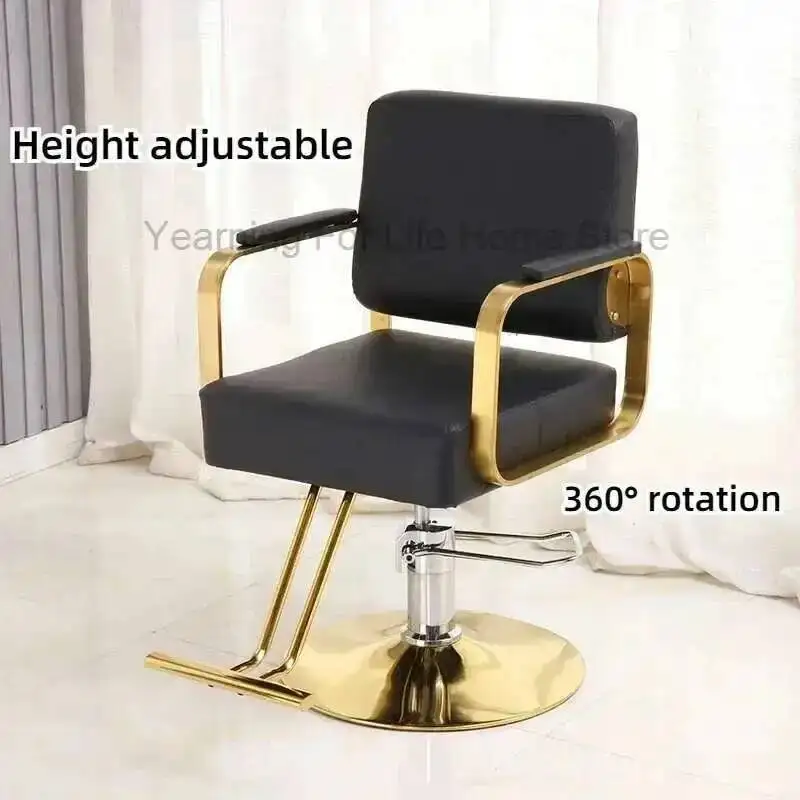 

Luxury Swivel Barber Chairs Beauty Salon Accessories Ergonomic Hairdressing Chair Height Adjustable Kappers Stoelen Furniture