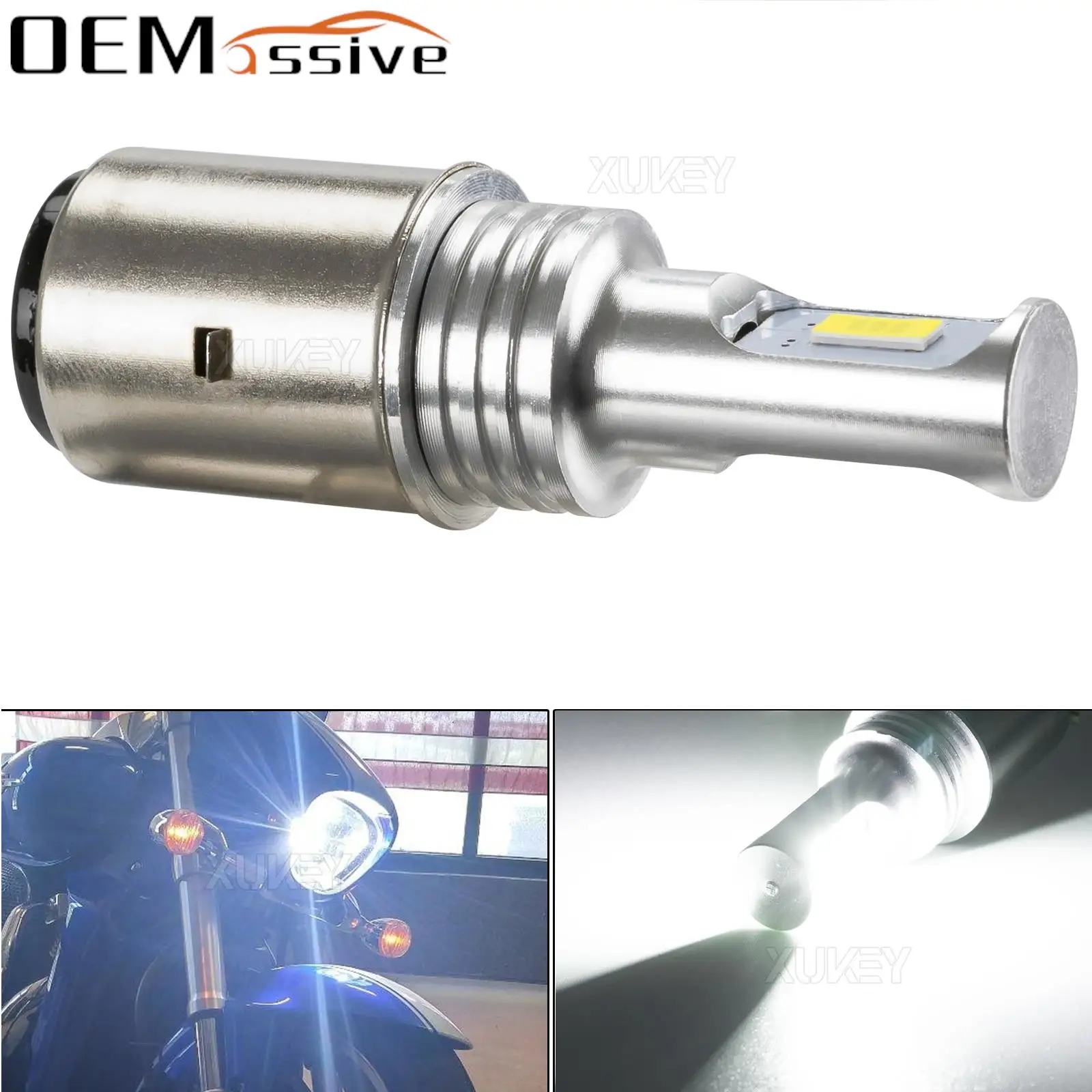 BA20D LED Motorcycle Headlight Bulb DC 12V S2 H6 LED Light Bulb Headlamp for Chinese Taotao Scooter Adult Kids Moped Bike Motor