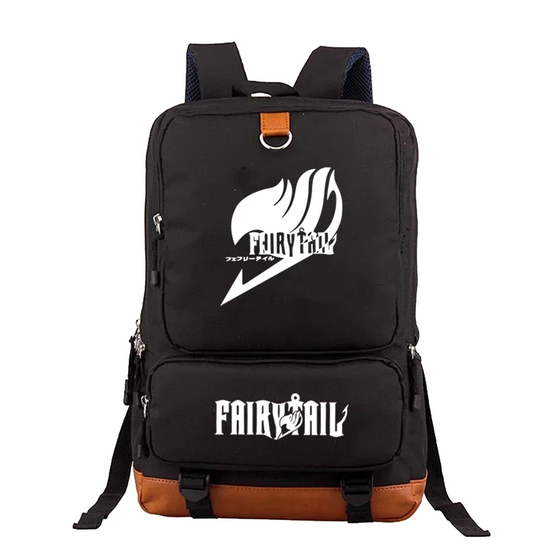 Manga Fairy Tail Printed School Bags for Teenager Japanese Anime Fashion Backpack Student Laptop Backpack Large Travel Rucksack