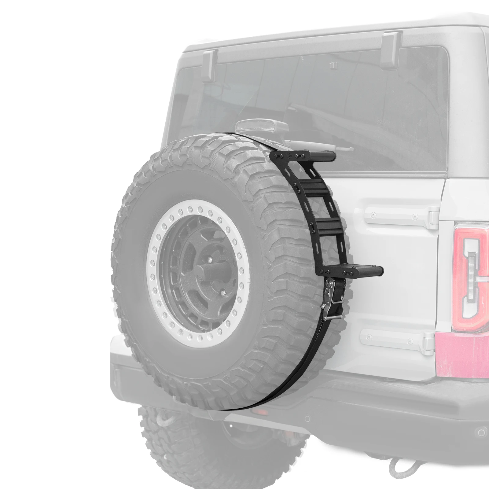 

HeavySpare Wheel Step 286.6LBS Capacity Tool-Free 31-40 Inch Spare Tire for SUV 4x4 Off Road Vehicles