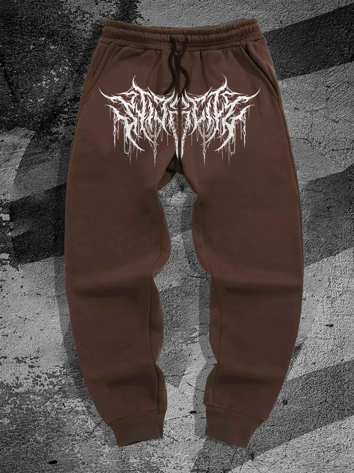 

Men's Graphic Gothic Print Jogging Pants. Stretch Drawstring Casual Trousers for Outdoor Running. Autumn and Winter Pants S-3XL