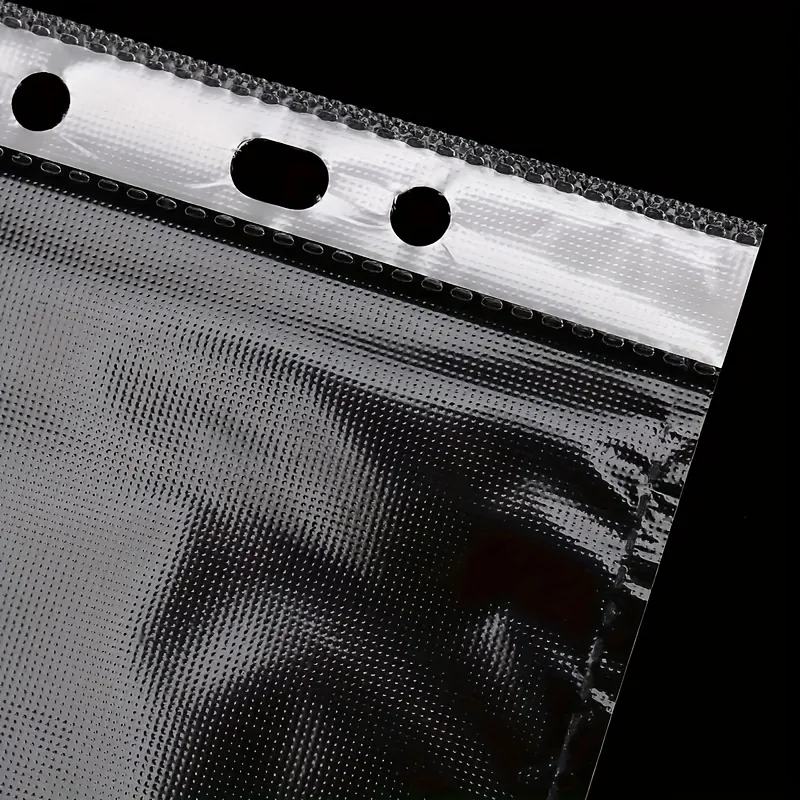 100pcs A4 File Bags | 11-Hole for 2-Ring & 3-Ring Binders | Durable PP Material | Office & School Organization | Protective Case