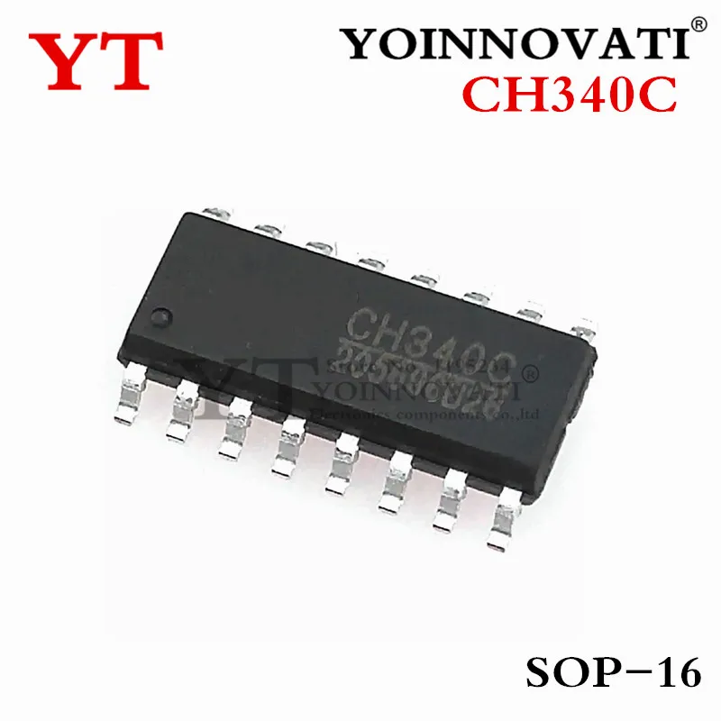 100pcs/lot CH340C CH340 SOP-16 IC best quality.