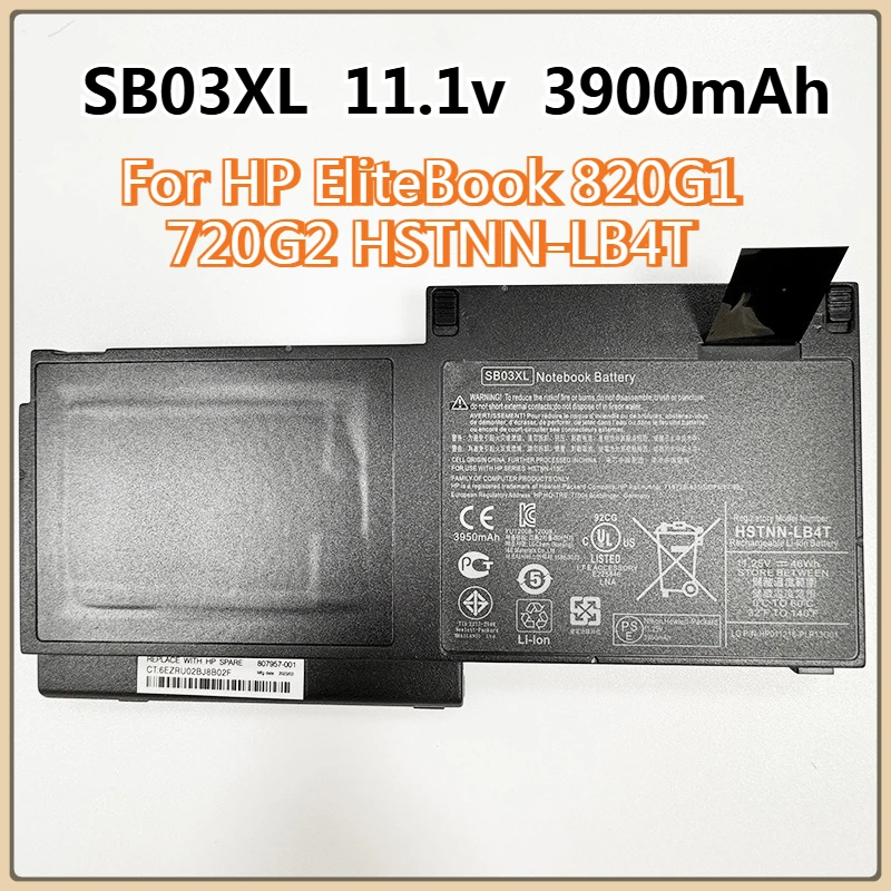 

SB03XL Notebook Battery Suitable for HP EliteBook 820G1 720G2 HSTNN-LB4T