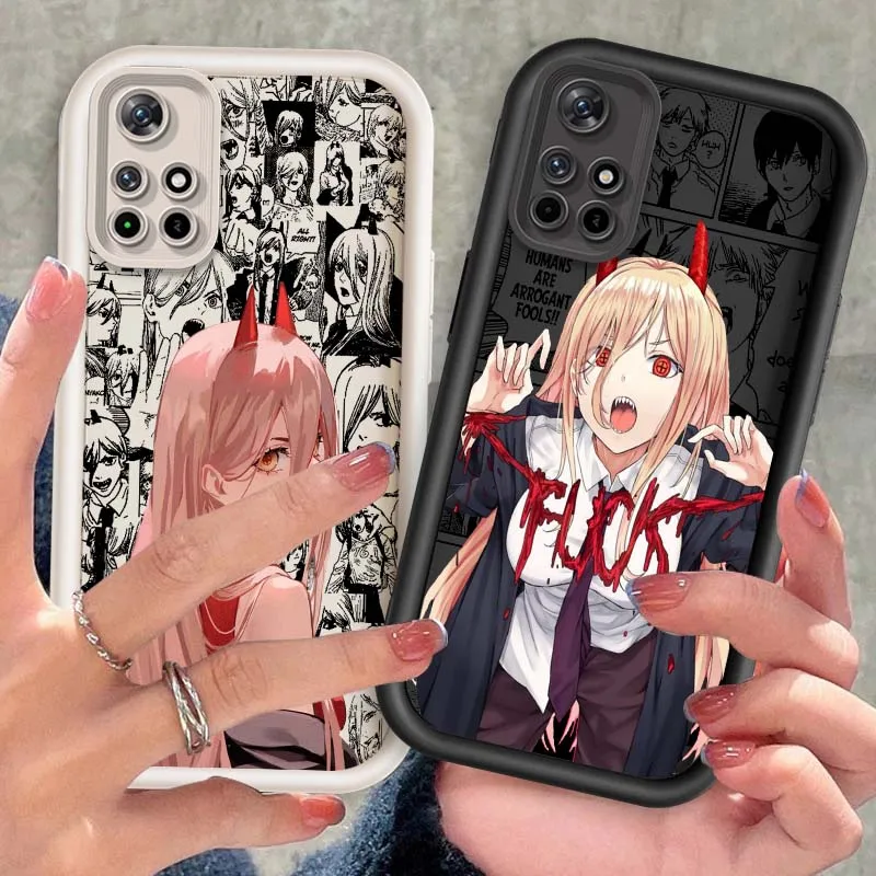 

Anime Chainsaw Man Girl For Xiaomi Redmi Note 14 13 13R 12 12R 11 11E 11T 11S Pro Plus 5G Eye Ladder Cover