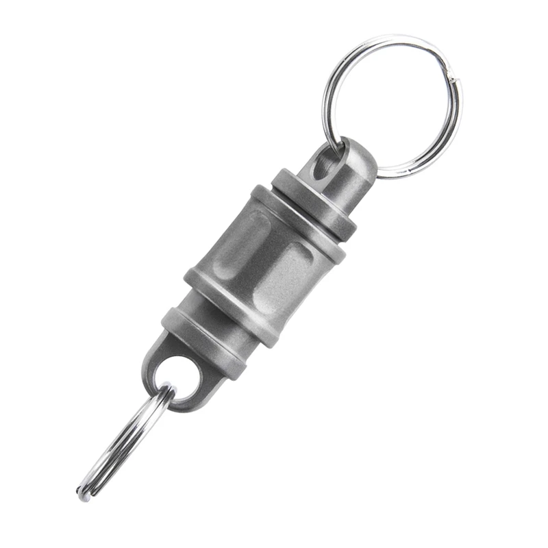 Titanium Alloy Spring Lock Car Keychain, Mini Universal Rotating Ring Tool, Peças-chave, Acessórios