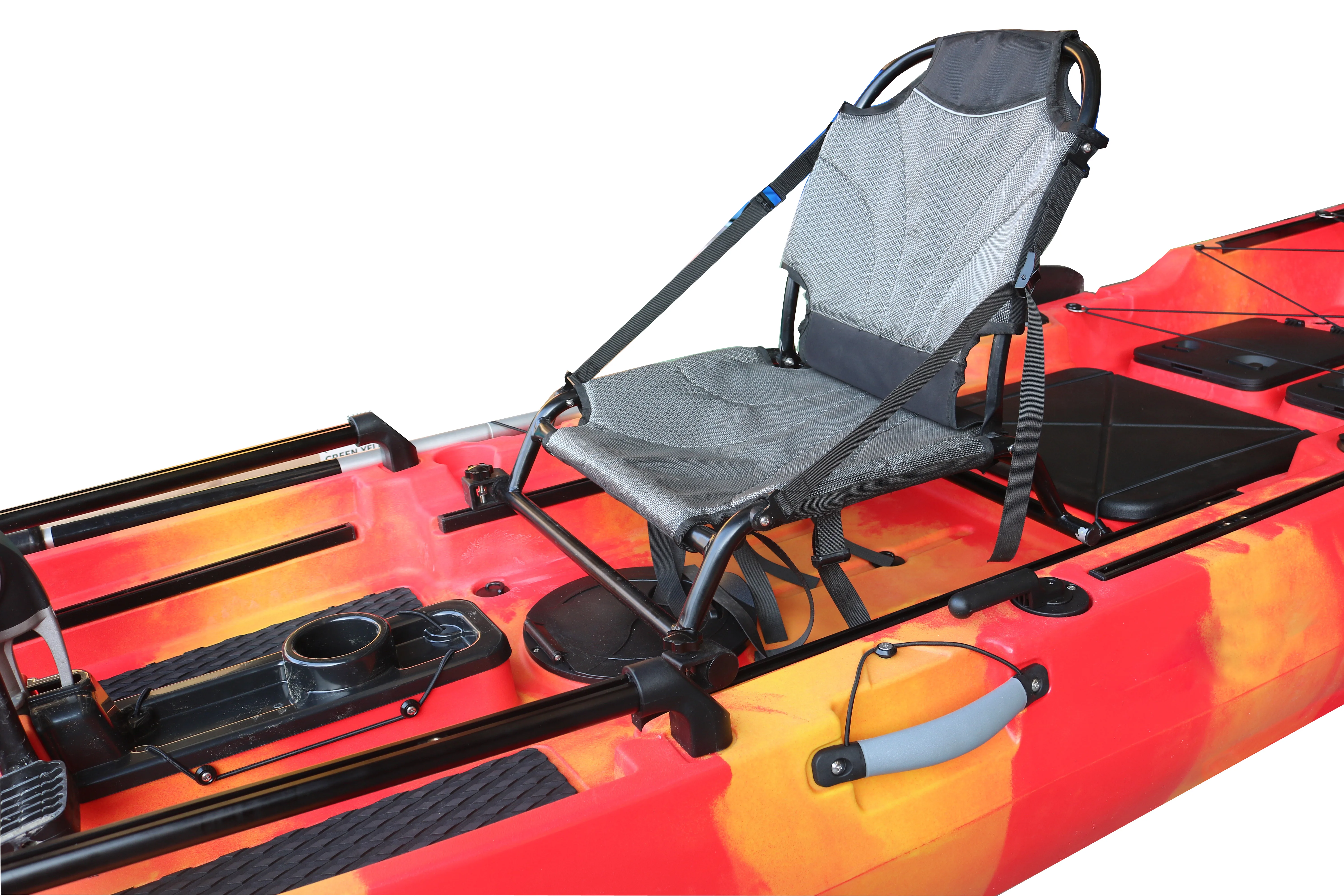 Vicking Single Paddler Pedale Drive Sit-On-Top Canoa Motore in plastica resistente Kayak Materiale LLDPE Pesca a remi Capacità per 1 persona