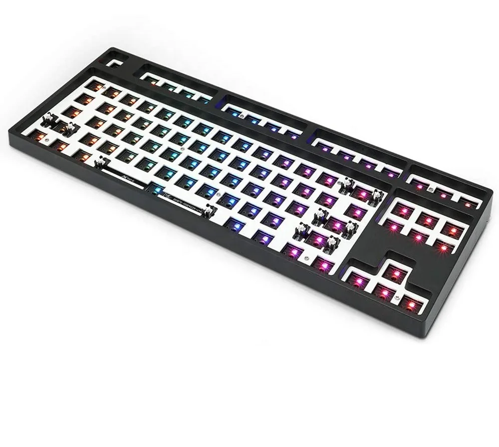 

for K87 TKL Diy Pcb 87 Keys Hotswap Hot Swap Swappable Hot-Swappable Underglow Brass Gaming Keyboard