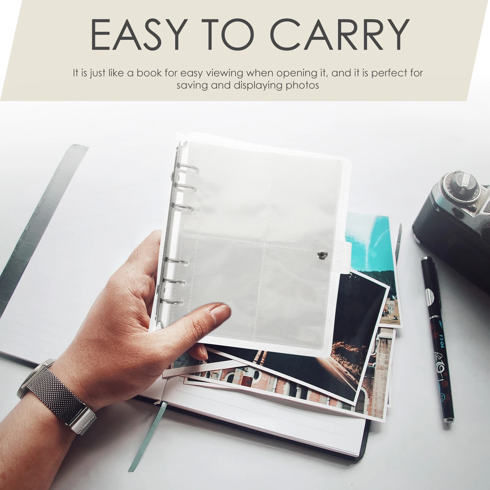 

Transparent Photo Album Clear Card Sleeves Large Capacity Photocard Holder PVC Material Practical Use Save Display Photos