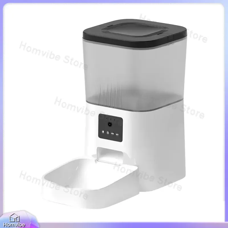 Automatic Cat Feeder with Smart Water Dispenser Stainless Steel Digital Pet Feeder Anti-Blocking Easy Clean for Cats Dogs