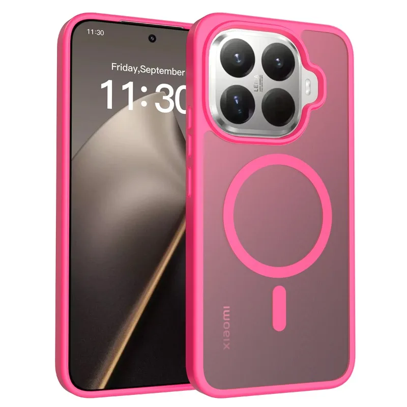 Magnetische, matte, stoßfeste Hülle für Xiaomi 17T Pro, Magsafe, kabelloses Laden, harte Acryl-Soft-Frame-Schutzhülle für Mi 15T 15TPro – Detail 6