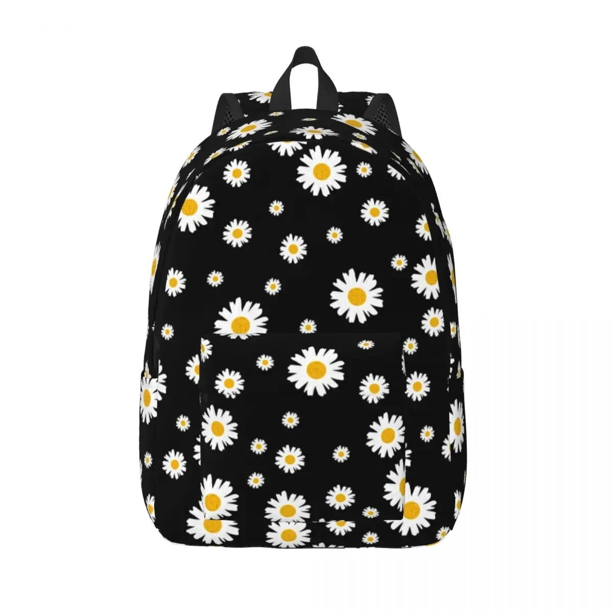 Daisy Flower Backpack Middle High College School Student Bookbag Men Women Canvas Daypack Gift