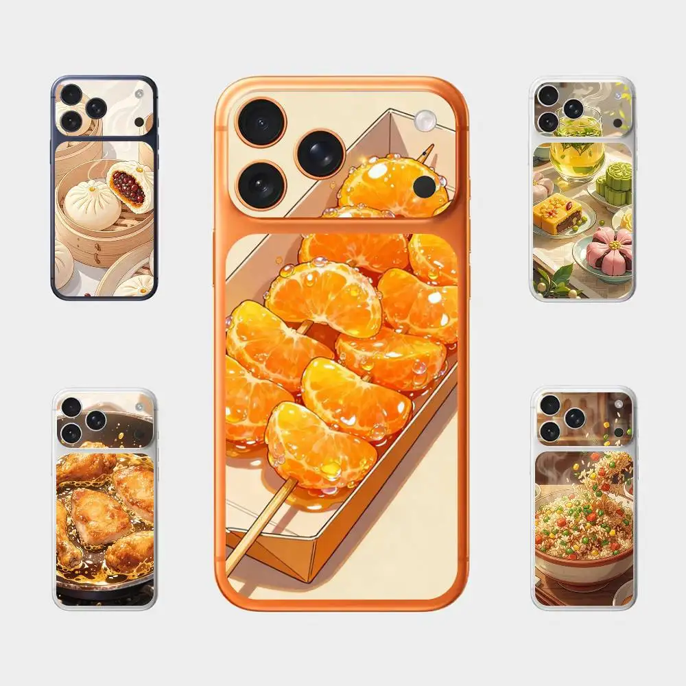 

Cartoon Chinese Food Back Cover Decal Protective Sticker For Iphone 17 Pro Max Skin Sticker Back Protective Decorative Stickers