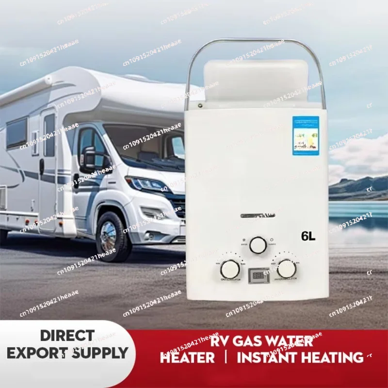 Suitable for with Digital Display Camping RVs Car  Propane Water Heater 6L Instant Gas Water Heater Overheat Dry-Burn Protection