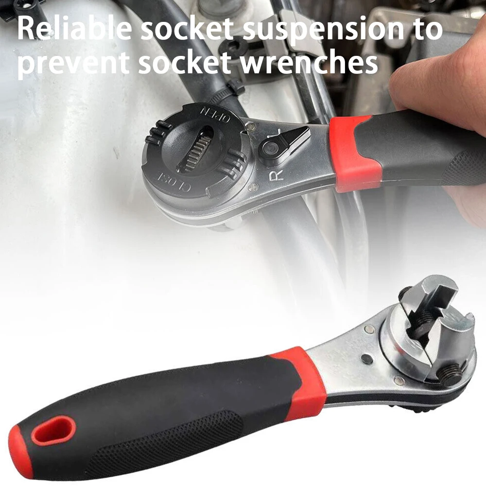 6-22MM Adjustable Adjustable Wrench Universal Socket Torque Ratchet Wrench Head Spanner Sleeve Repair Tool Car Repair Hand Tool