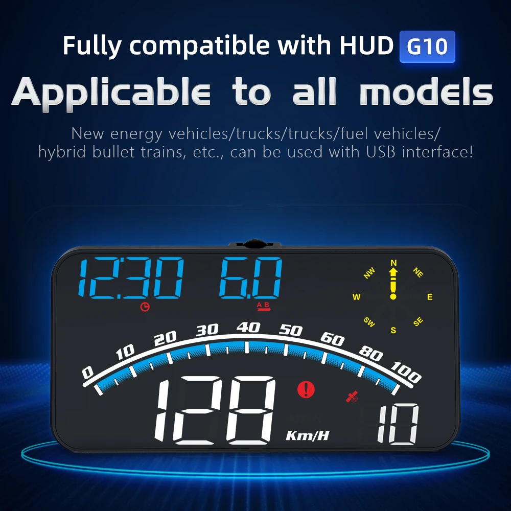 

GPS HUD Auto Vehicle Speed Display Voltage Multifunction Meter Projector Head Up Display Car Suitable for All Cars