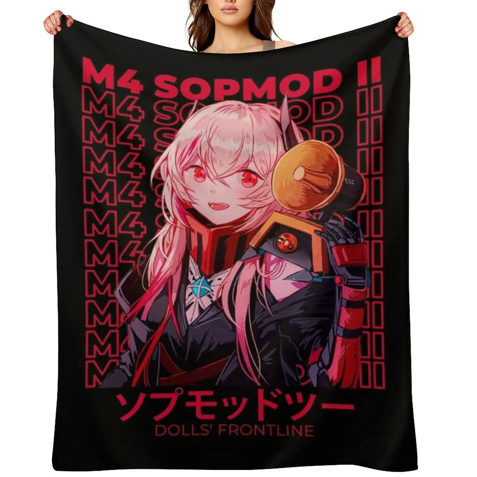 

M4 SOPMOD II - Dolls Frontline Throw Blanket Decoratives Cute halloween Luxury Designer Blankets
