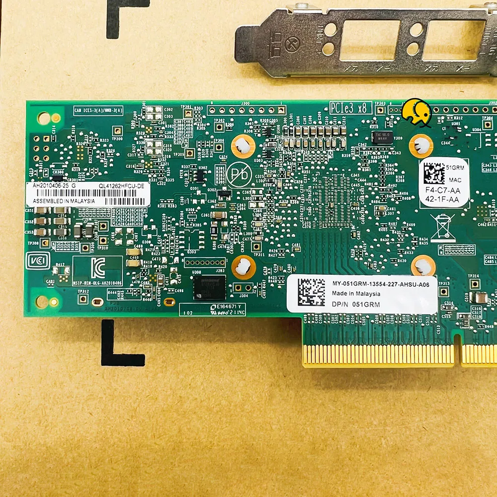 QLogic QL41262HFCU-DE QL41262 10G 25Gsfp28 Network Card 51GRM 051GRM 0415DK 415DK SFP28