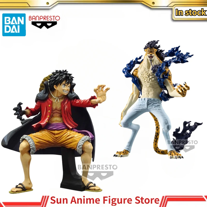 Original Bandai  Anime One Piece KOA The King of Artist Wanno Country Monkey D. Luffy Rob Lucci Anime Characters Statues Toys