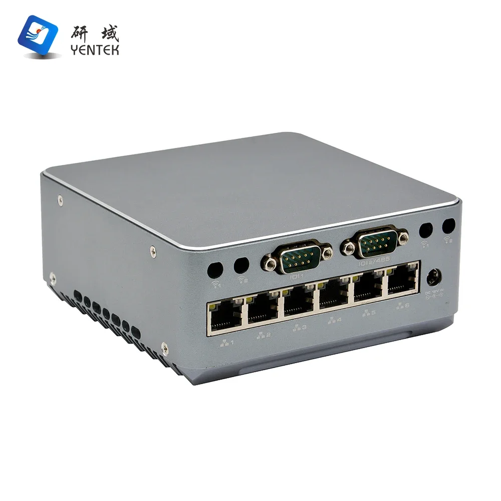 6 Gigabit lan network firewall pfsense mini pc ddr4 HD desktop wired firewall pc