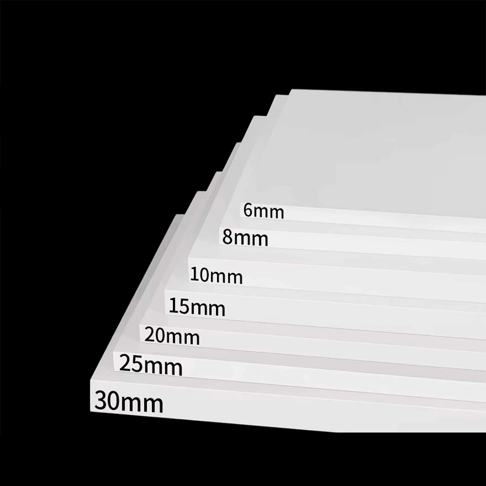Thickness 1/2/3/4/5/6/8~35mm White PTFE Sheet PTFE Plate PTFE Board Block Polytef Plate Anti-Corrosion 50x50mm 100x100 200x200mm
