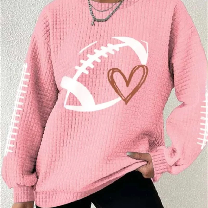 3D Printed Wfle Crewne Sweatirt for Women Long Sve Spring Faion Comfortable Fit Hoodie Other Material 00%