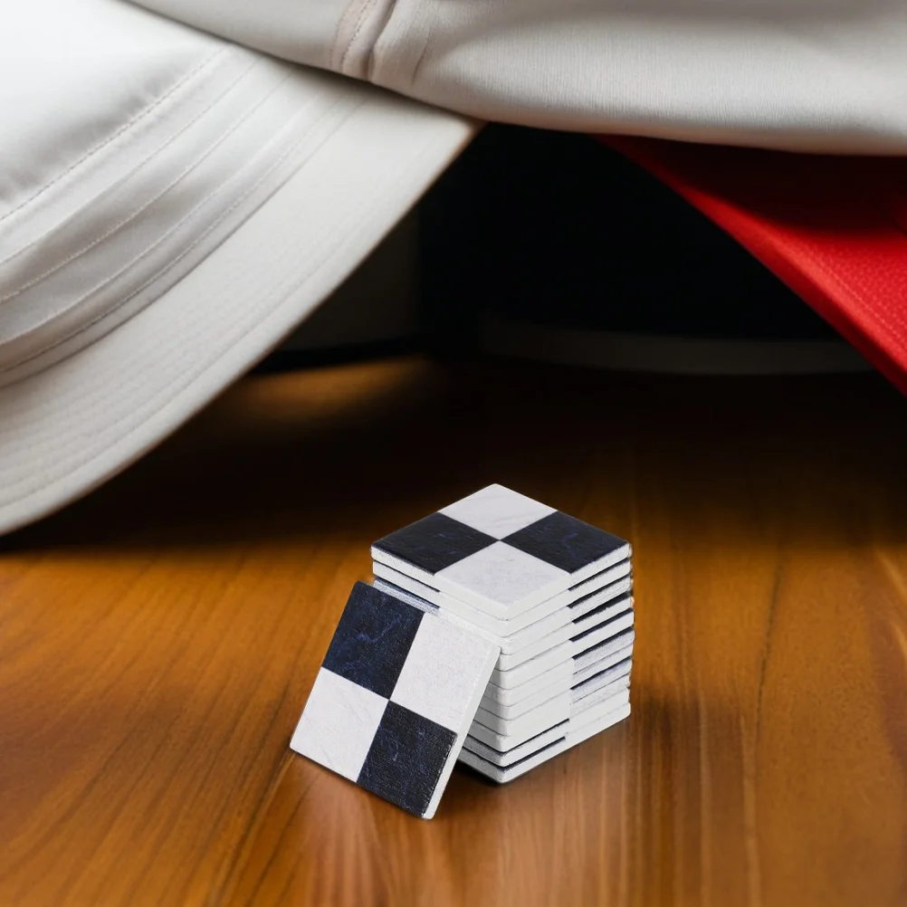 45Pcs Wood Checkerboard Floor Sheets Miniature Flooring Set Tiny Floorboards for Mini House Building DIY Craft Accessories