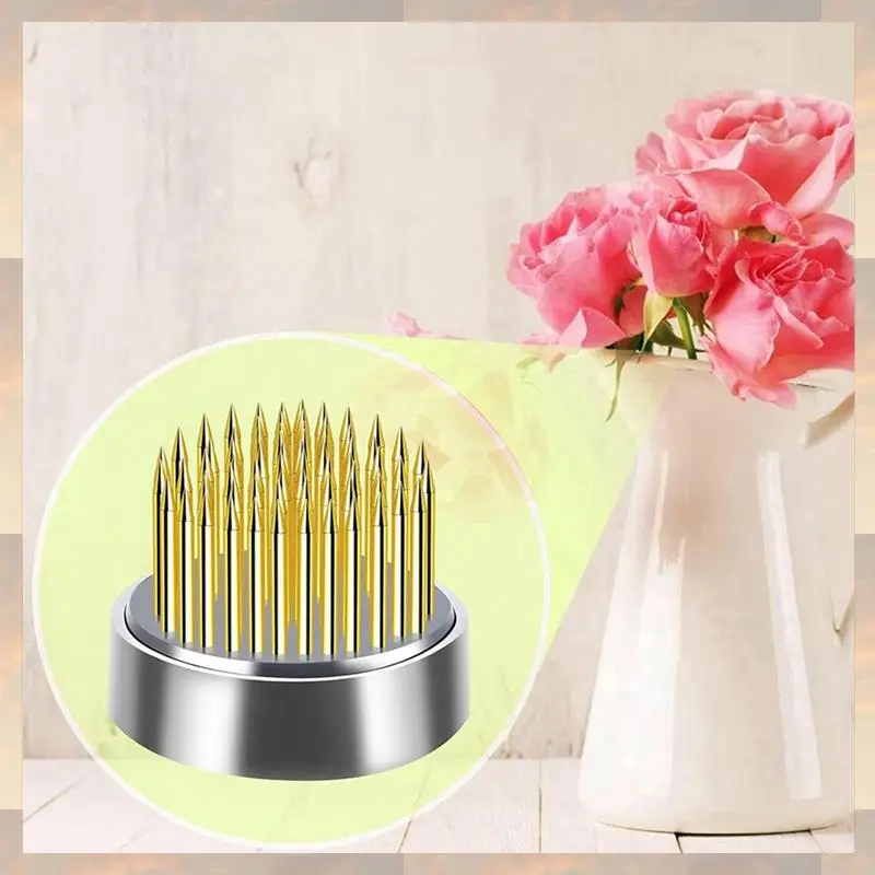 

Flash Trend 32 Pcs Flower Frogs Kenzans Round Floral Pin Frogs Vase Flower Arranger Arrangement Pin Frog Fixed Tools(0.9Inch)
