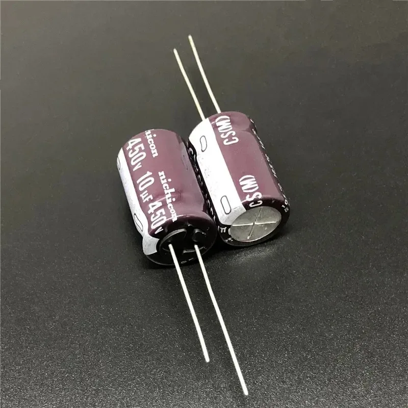 5pcs/50pcs 10uF/450V NICHICON CS Series 12.5x20mm High Ripple Current High Reliability 450V10uF Aluminum Electrolytic Capacitor