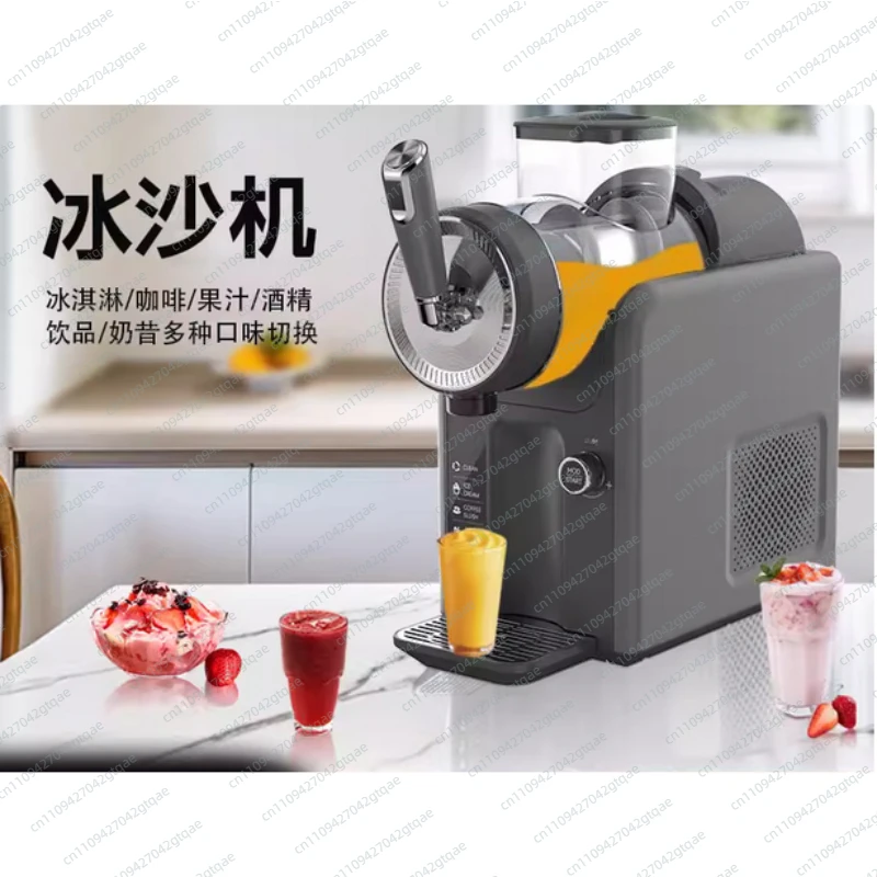Small Soft Drink Ice Cream Machine 1.8L Slush Machine Countertop Beverage Smoothie Machine Portable Automatic Cold Drink
