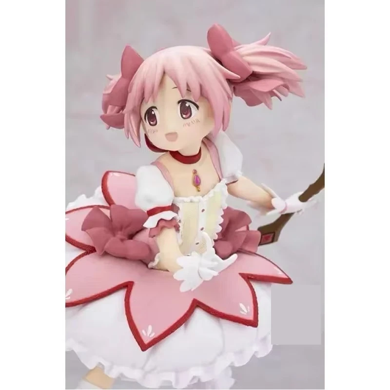

21cm Puella Magi Madoka Magica Kaname Madoka Action Figurine Kawaii Anime Pvc Material Toys Standing Posture Birthday Gifts