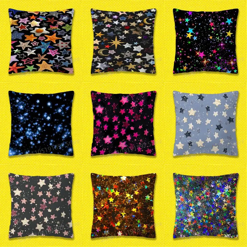 

Colorful Star Throw Pillow Case For 30x30cm 40x40cm 45x45cm 50x50cm 55x55cm Square Sofa Pillowcase Shell