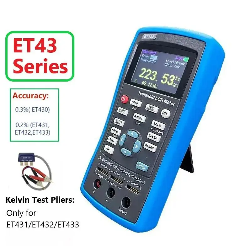 

Портативный цифровой измеритель LCR ET430/ET432: высокоточный измеритель емкости, индуктивности и сопротивления