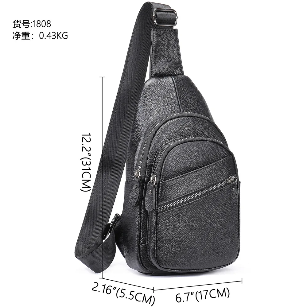 Men\'s Crossbody Bags Men\'s Chest Bag Messenger bag Genuine Leather Shoulder Bags Diagonal Package 2024 new Back Pack Travel