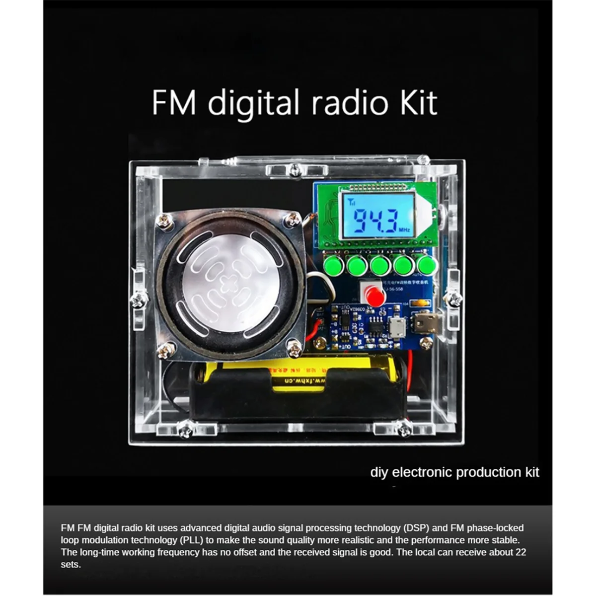 

FM-радиоприемник, электронный сварочный комплект, ЖК-дисплей, DIY Ele, горячая распродажа, инструменты, лед, A-Kit