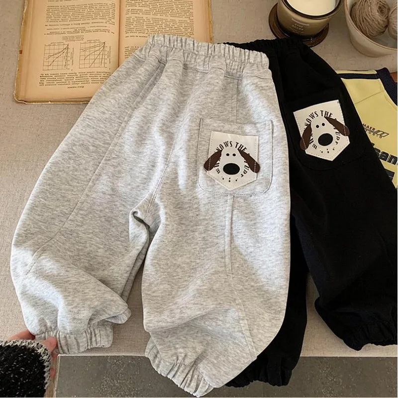 

Брюки для мальчиков с рисунком собаки, детские брюки для бега, детские тренировочные спортивные брюки, спортивная одежда, спортивные штаны, штаны для девочек 2–11 лет