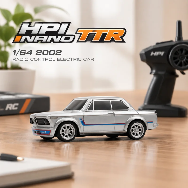 HPI Nano TTR 1/64 scale 2002 remote-controlled electric toy car, indoor tabletop parent-child toy, gift model